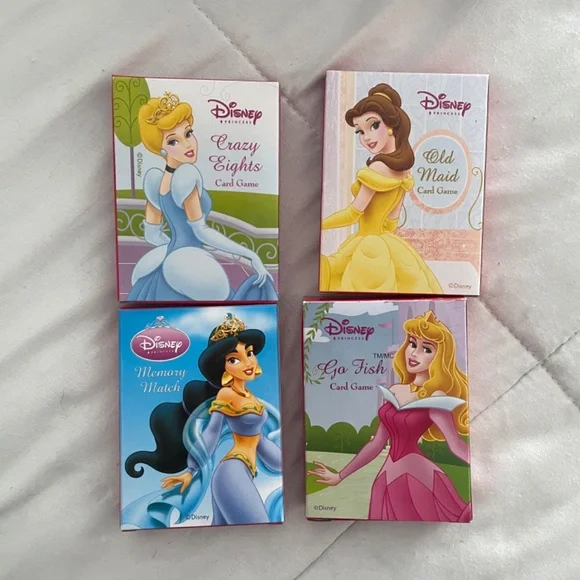 Disney Princess 4-Game Card Set in Tin - Family Fun, Kids Games, EUC. - Picture 7 of 7